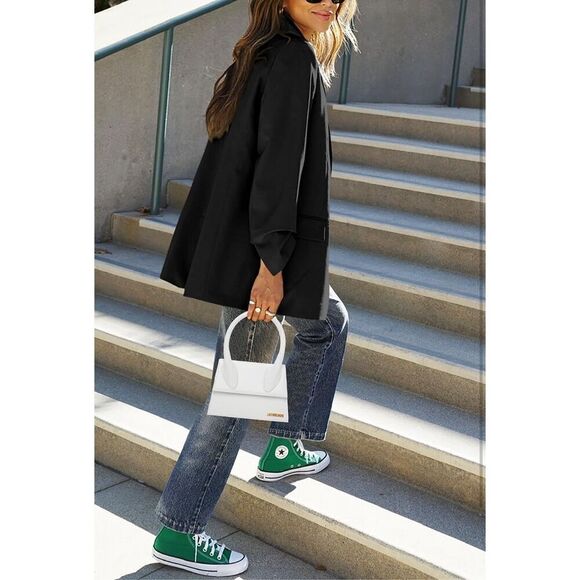 New Cicy Bell Casual Blazer Lapel Career Jacket Pockets S - Picture 3 of 5